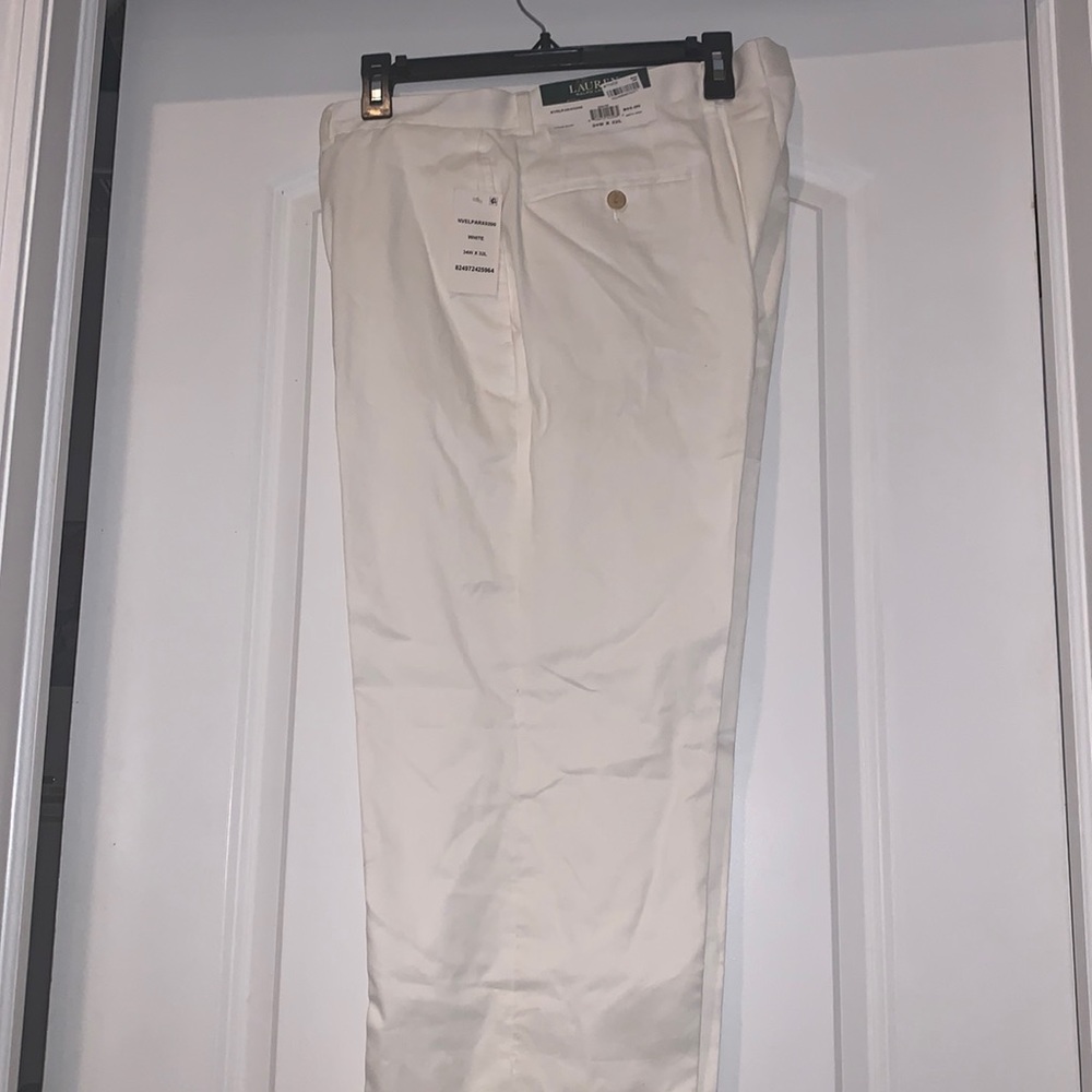 Ralph Lauren Men white linen dress pant size 34W/32L